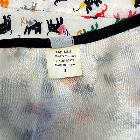 Ezra Sleeveless Dress with Elephants Multicolor Sleeveless Dress Small - Picture 7 of 9